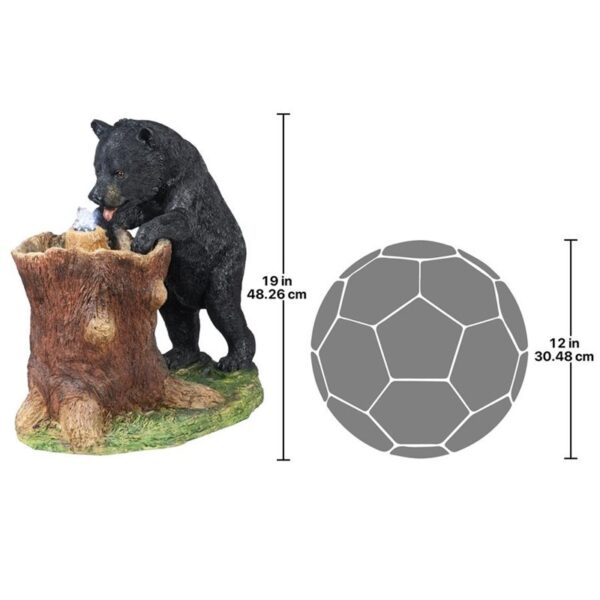 Design Toscano KY2093 19 Inch Guzzling Gulp Bear Fountain - Black