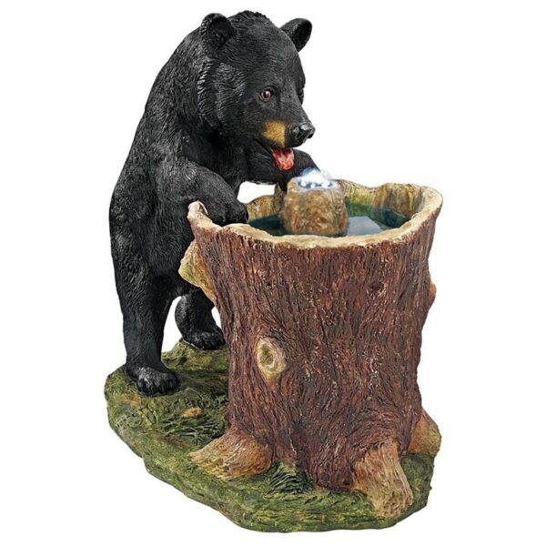 Design Toscano KY2093 19 Inch Guzzling Gulp Bear Fountain - Black