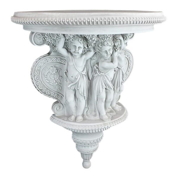 Design Toscano KY3022 20 Inch Cherubs of the Wine Harvest Shelf