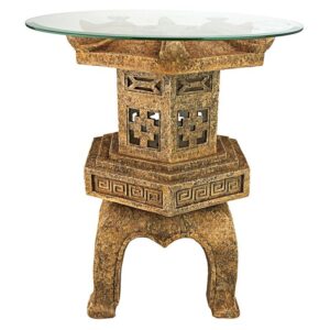 Design Toscano KY4130 18 1/2 Inch Tranquil Pagoda Illuminated Side Table