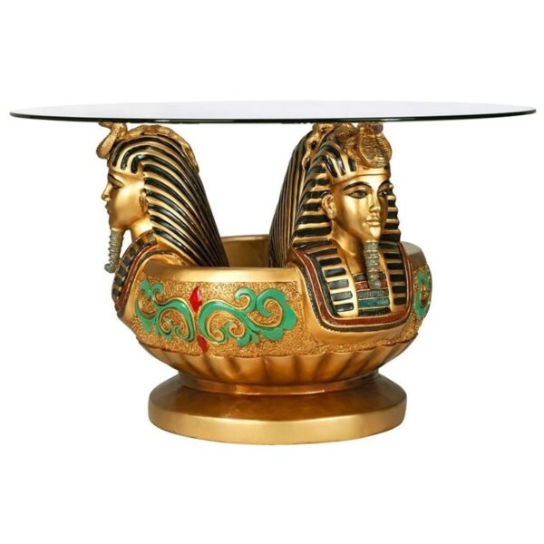 Design Toscano KY414 31 1/2 Inch Three Heads of Tutankhamen Table