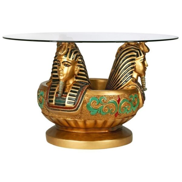 Design Toscano KY414 31 1/2 Inch Three Heads of Tutankhamen Table