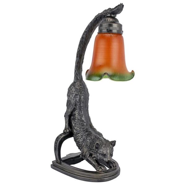 Design Toscano KY73461 8 Inch Crouching Cat Lamp