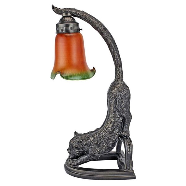 Design Toscano KY73461 8 Inch Crouching Cat Lamp