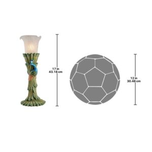 Design Toscano KY7509 6 1/2 Inch Victorian Peacock Torchiere Table Lamp