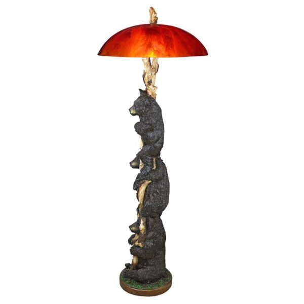 Design Toscano KY79362 21 Inch Setting Sun Black Bear Floor Lamp