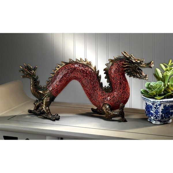 Design Toscano KY79761 16 1/2 Dragon Dance of Light Mosaic Lamp