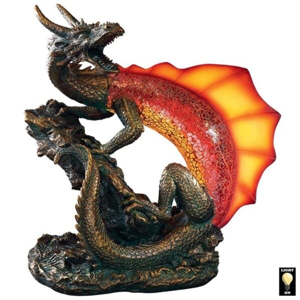 Design Toscano KY7978 13 Inch Viper the Serpent Dragon Lamp