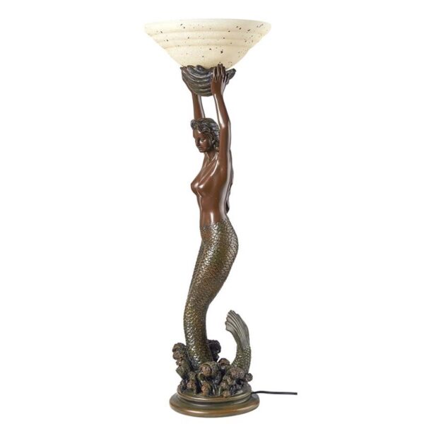 Design Toscano KY8030 13 Inch Table Top Goddess Offering Mermaid Lamp