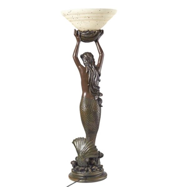 Design Toscano KY8030 13 Inch Table Top Goddess Offering Mermaid Lamp