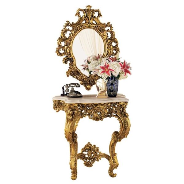 Design Toscano KY924 Madame Antoinette Console and Mirror Set