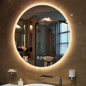 Blossom LED M3 R24 Orion 23 5/8 Inch Round LED Mirror with Frosted Side