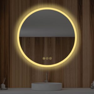 Blossom LED M3 R24 Orion 23 5/8 Inch Round LED Mirror with Frosted Side