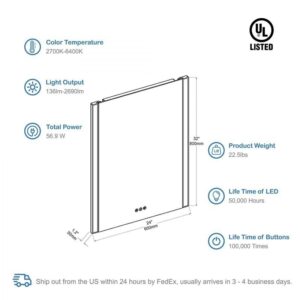 Blossom LED M5 2432 Binary 24 Inch LED Mirror