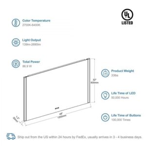 Blossom LED M5 4832 Binary 48 Inch LED Mirror