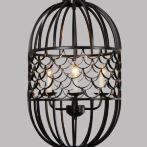 Legion Furniture LR6347-18 18 Inch Iron Chandelier in Black Brass