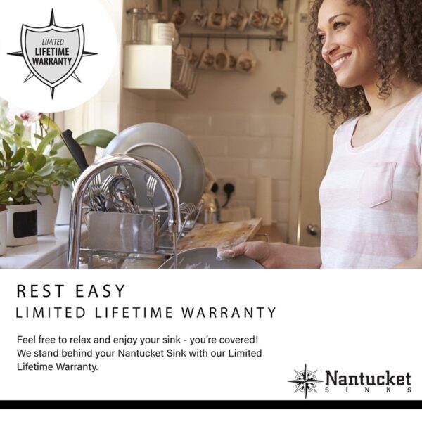 Nantucket Sinks NS20 Quidnet Rectangle Undermount Stainless Steel Bar/Prep Sink