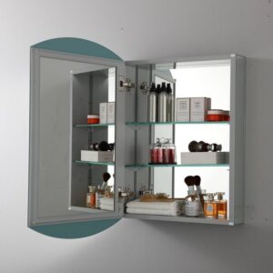 Blossom MC8 2031 20 W x 31 H Inch Aluminum Medicine Cabinet with Mirror