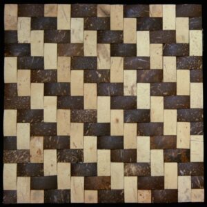 Legion Furniture MS-COCONUT04 Coconut Tile in Cream and Walnut