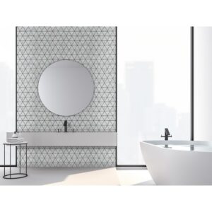 Altair MVCM01-WH Burgos 12 Inch x 11 1/2 Inch Marble Mosaic Floor and Wall Tile - 11 Pieces