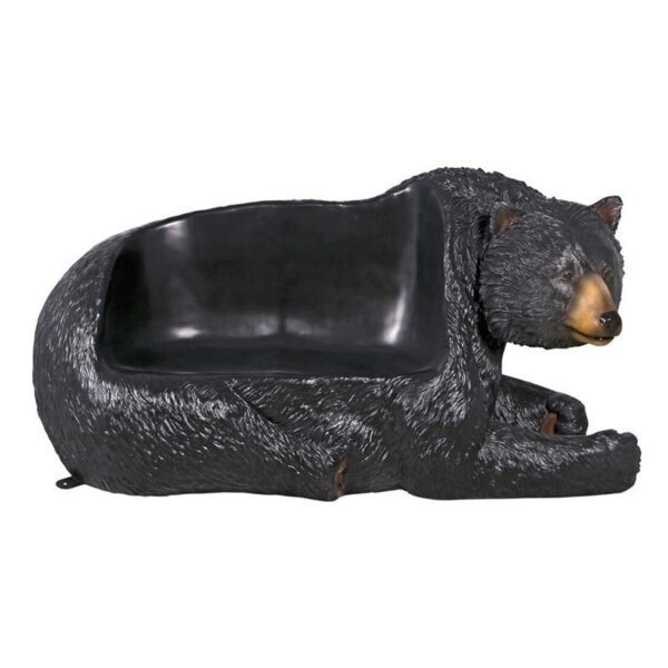 Design Toscano NE160017 79 Inch Bear Bench - Black