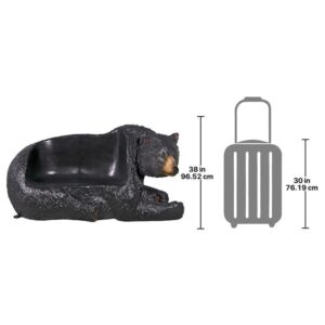 Design Toscano NE160017 79 Inch Bear Bench - Black