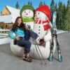 Design Toscano NE160250 61 1/2 Inch Powder Pals Holiday Snowman Bench