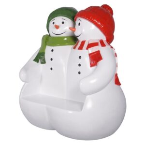 Design Toscano NE160250 61 1/2 Inch Powder Pals Holiday Snowman Bench