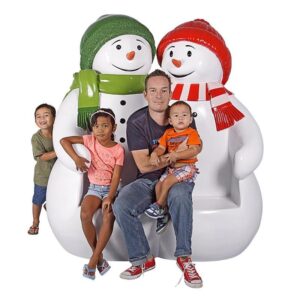 Design Toscano NE160250 61 1/2 Inch Powder Pals Holiday Snowman Bench