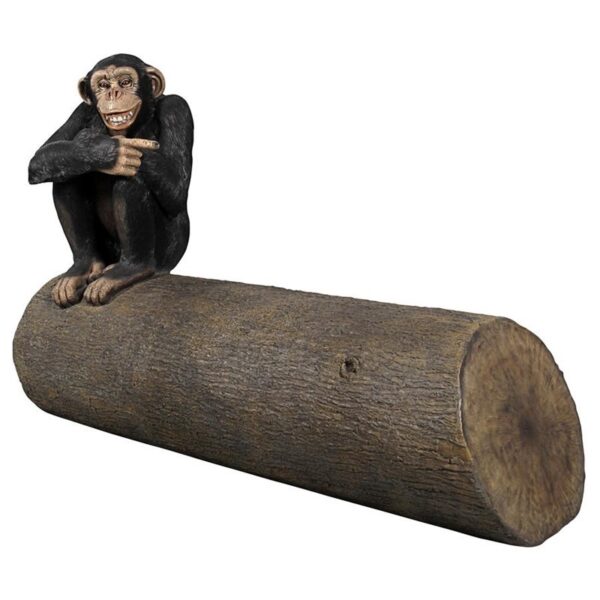 Design Toscano NE180038 65 Inch Monkey See Monkey Do Chimpanzee Bench