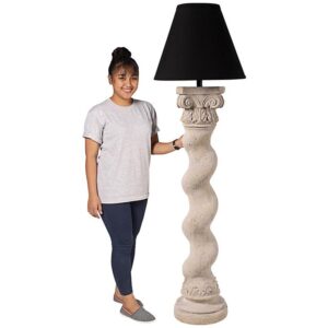 Design Toscano NE190041 26 Inch Stone Bernini Barley Twist Floor Lamp