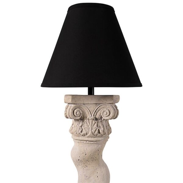 Design Toscano NE190041 26 Inch Stone Bernini Barley Twist Floor Lamp