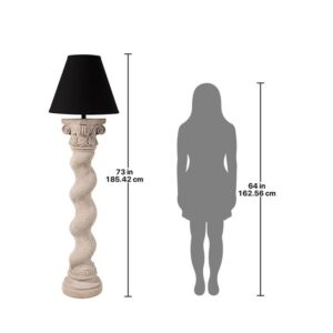 Design Toscano NE190041 26 Inch Stone Bernini Barley Twist Floor Lamp