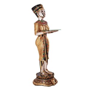 Design Toscano NE43577 14 1/2 Inch Egyptian Queens Faithful Servant Table