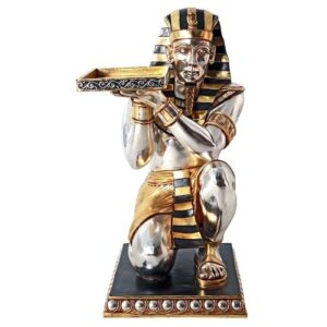 Design Toscano NE43588 22 Inch Pharaohs Kneeling Servant Table - Silver