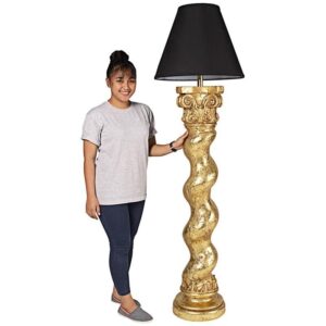 Design Toscano NE5190041 26 Inch Gold Bernini Barley Twist Floor Lamp