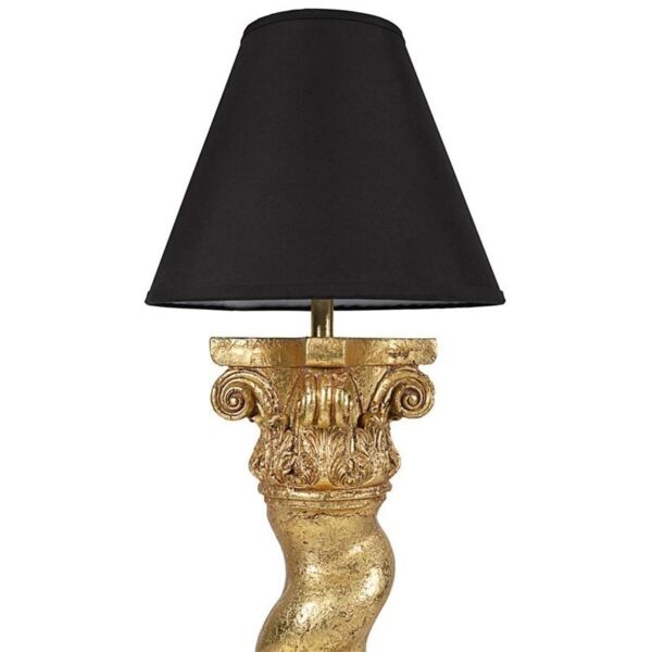 Design Toscano NE5190041 26 Inch Gold Bernini Barley Twist Floor Lamp