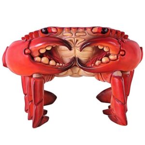 Design Toscano NE590079 44 Inch Spice Islands King Crab Chair - Red