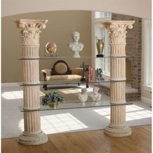 Design Toscano NE68471 76 Inch Columns of Corinth Shelves