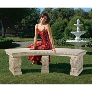 Design Toscano NE70605 76 1/2 Inch Salentino Crescent Garden Bench