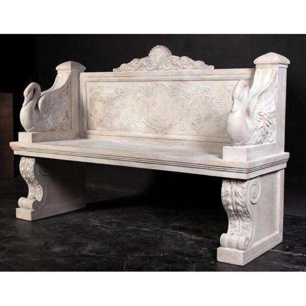 Design Toscano NE90080 64 Inch Giant Neoclassical Swan Garden Bench