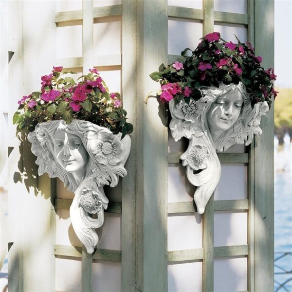 Design Toscano NG302819 13 Inch Set of Printemps and Etoile Planters