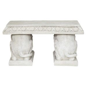 Design Toscano NG31140 29 1/2 Inch Grand Lion Bench of St Johns Square