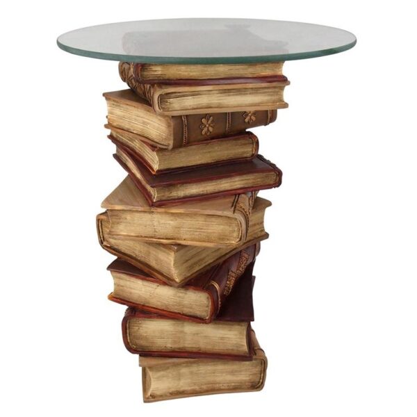 Design Toscano NG32069 16 Inch Power of Books Side Table