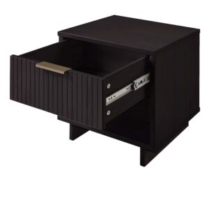 Manhattan Comfort Granville Modern Nightstand 1.0 with 1 Full Extension Drawers in Black