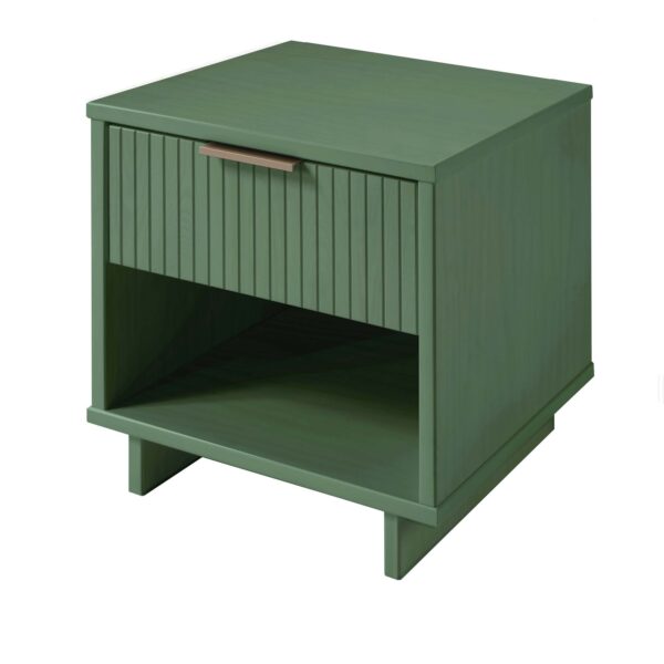 Manhattan Comfort Granville Modern Nightstand 1.0 with 1 Full Extension Drawers in Sage Green