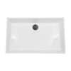 Nantucket Sinks NS-GSTR24 Glacierstone 24 Inch Rectangle White Bathroom Sink