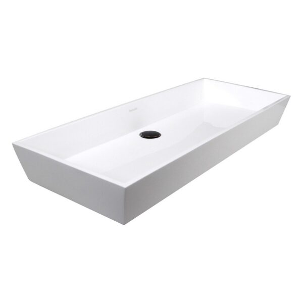 Nantucket Sinks NS-GSTR36 Glacierstone 36 Inch Rectangle White Bathroom Sink