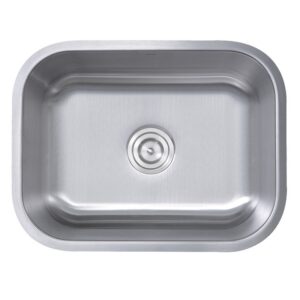 Nantucket Sinks NS09i-16 23 Inch Small Rectangle Single Bowl Undermount Stainless Steel Kitchen Sink - 16 Gauge