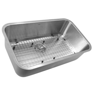 Nantucket Sinks NS3018-10-16 Sconset 30 Inch Large Rectangle Single Bowl Undermount Stainless Steel Kitchen Sink